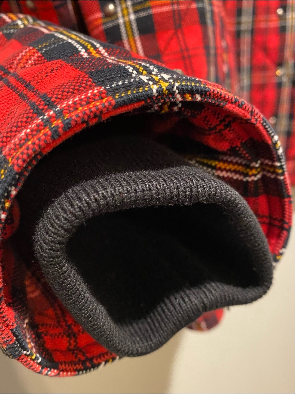 Supreme b. b. Simon Red Black Plaid Studded Quilted Jacket - Picture 6 of 15